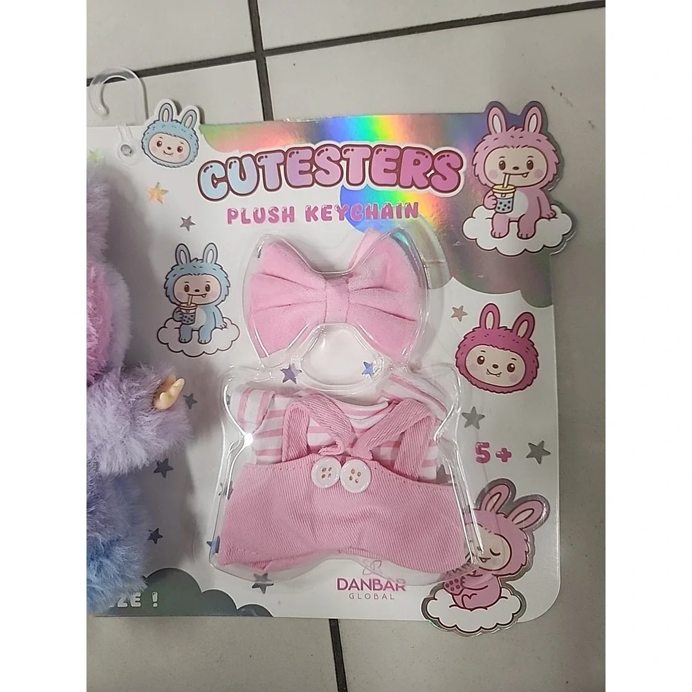 Danbar Cutesters Plush Doll Playset Keychain with Accessories Outfit